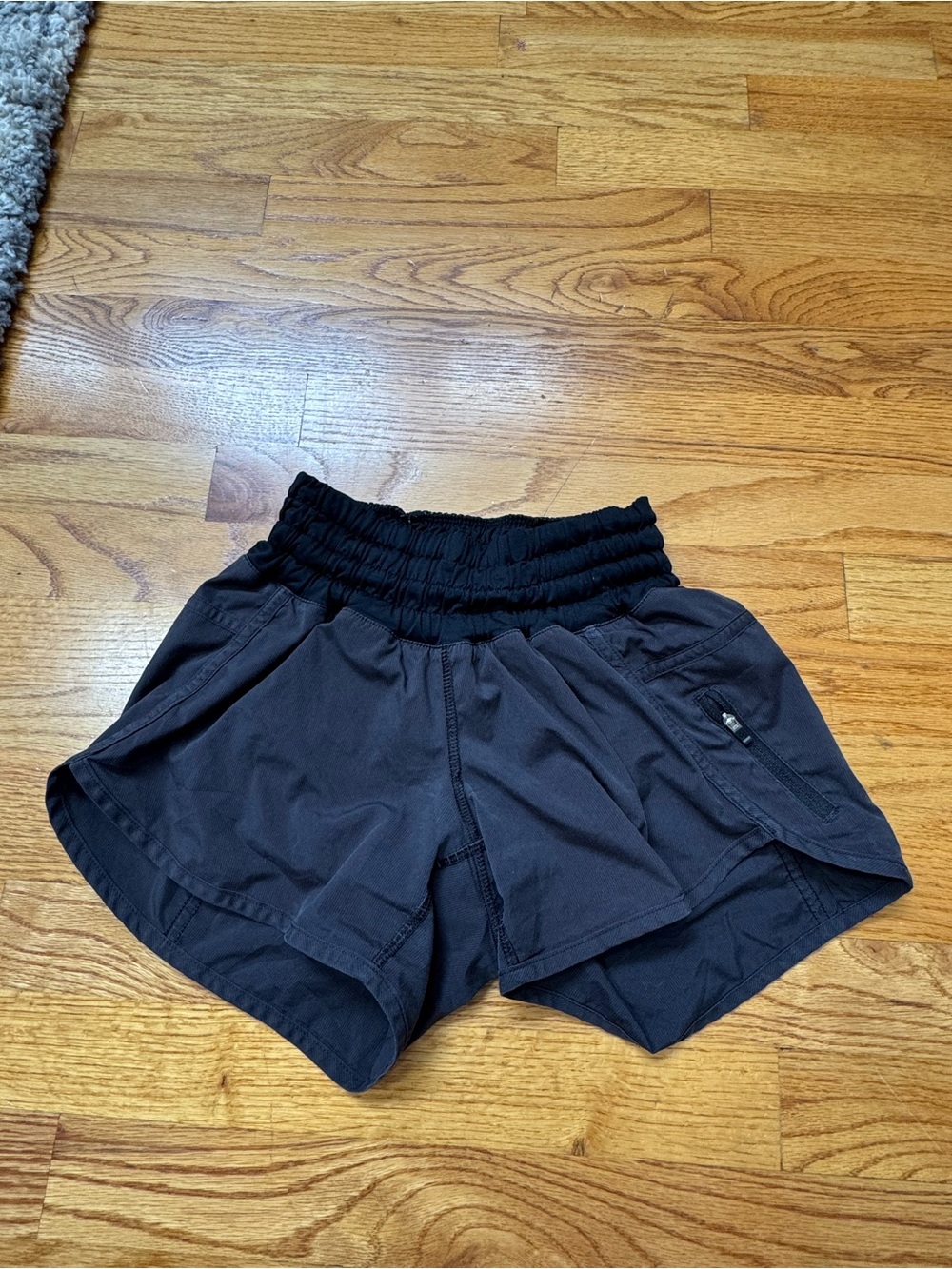 Black Women's Athletic Shorts with High Elastic Waist